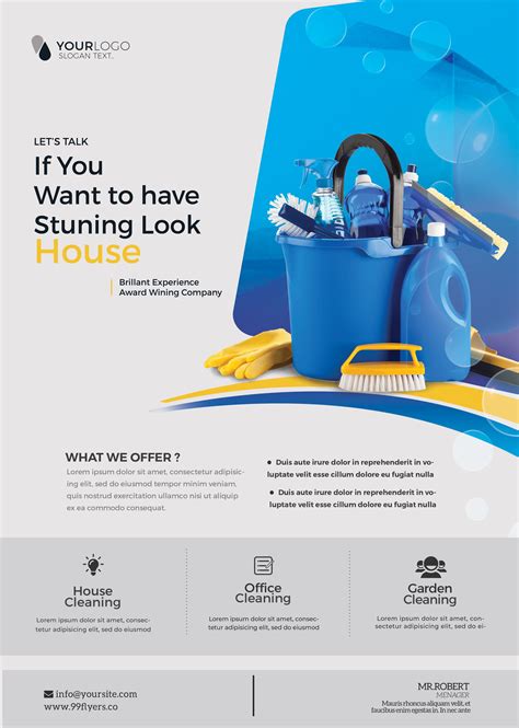 Cleaning Service Flyer PSD Template - 99Flyers | Cleaning service flyer ...