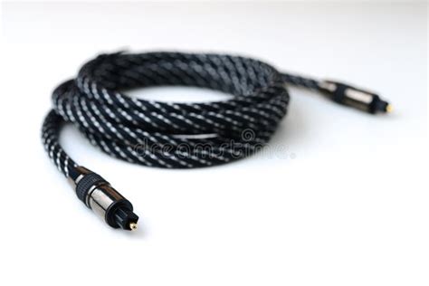 Optical audio cable stock image. Image of black, electrical - 46554837