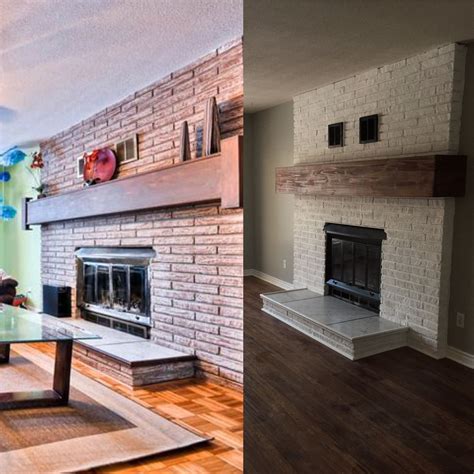 10+ Painted Brick Fireplace Before And After – HOMYRACKS