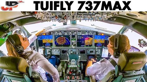 TUIfly Boeing 737MAX Cockpit | Takeoff Ostend Belgium - YouTube