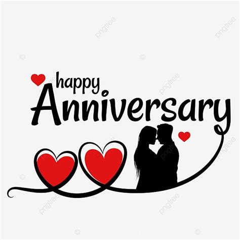 Happy Wedding Anniversary Vector Art PNG, Happy Anniversary Wedding Or Engagement Transparent ...