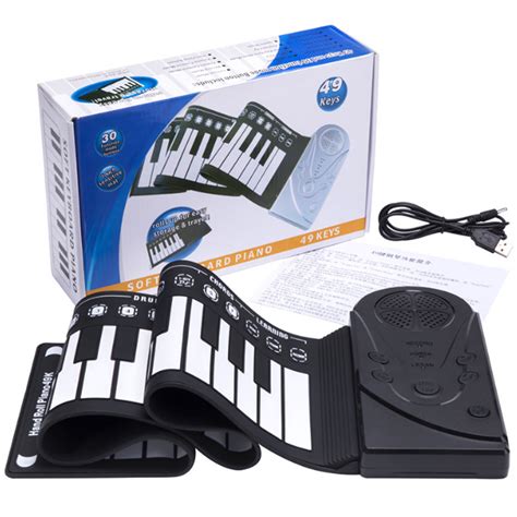 Portable 49 Keys Hand Roll-Up Piano MIDI Electronic Keyboard