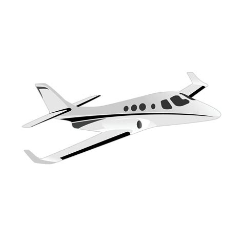 Side view of private jet airplane on white background 20457512 Vector Art at Vecteezy