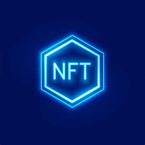 Free Vector | Nft non fungible token concept with neon light effect