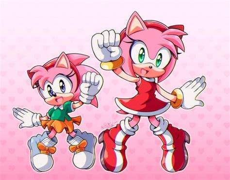 Classic and modern Amy Rose [art by: Omitayua] : r/AmyRose