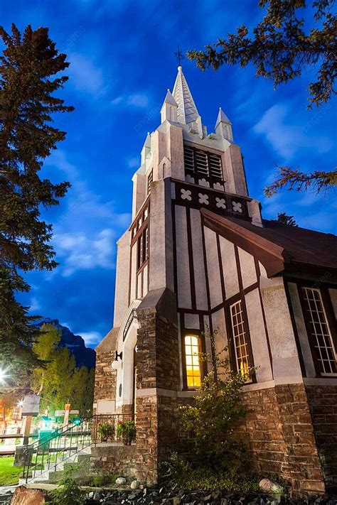 St Paul Presbyterian Church In Banff Blue Banff Church Photo Background ...