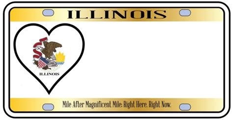 Blank Illinois State License Plate Auto United States Illinois Vector ...