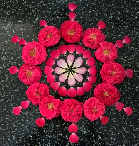 15++ Flower design rangoli easy for you | memepaper