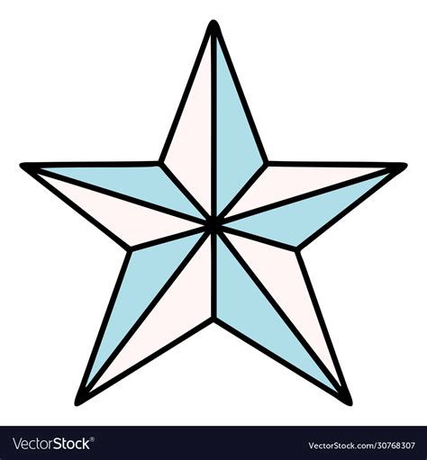 Traditional tattoo a star Royalty Free Vector Image