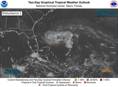 Invest 92L Off Atlantic Coast Now Has A 40% Chance Of Developing Into ...