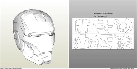 Printable Iron Man Mask Papercraft Printable Papercrafts Printable ...