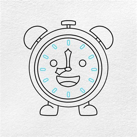 Cartoon Clock Drawing - HelloArtsy