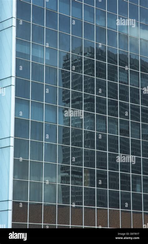 reflection in the windows of office building Stock Photo - Alamy