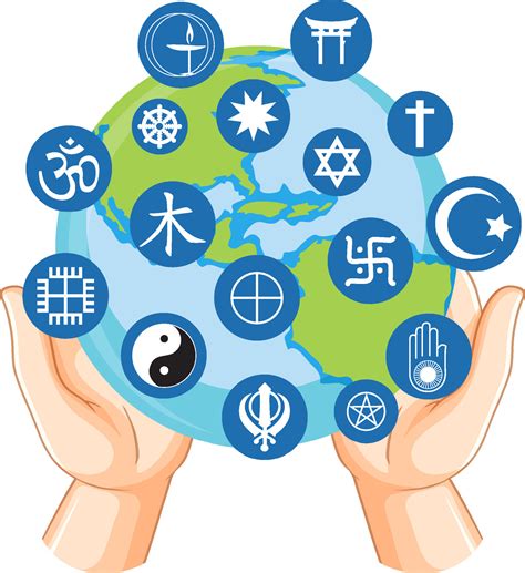 World religion symbols concept 10959238 Vector Art at Vecteezy