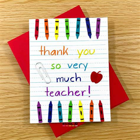 Teacher Appreciation Card Ideas Printable