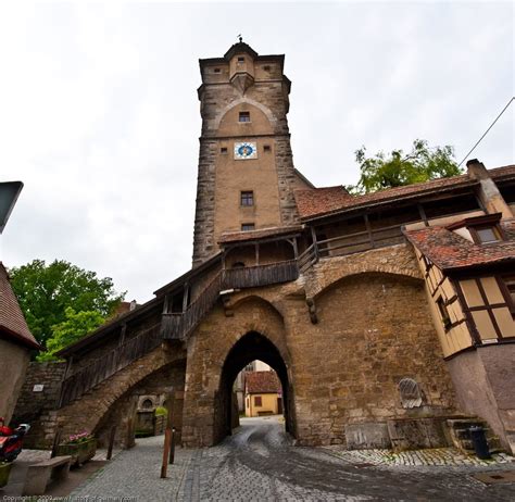 Rothenburg ob der Tauber, a fortified city in Mittelfranken, Bayern ...