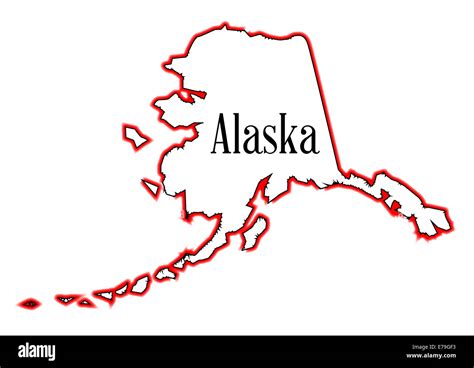 Alaska state outline hi-res stock photography and images - Alamy