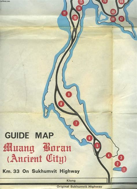 GUIDE MAP MUANG BORAN (ANCIENT CITY). ORIGINAL SUKHUMVIT HIGHWAY. (THAILAND) by COLLECTIF: Map ...