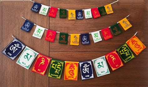 Tibetan Buddhist prayer flags Mantra : Om ma ni padme Hum | Etsy