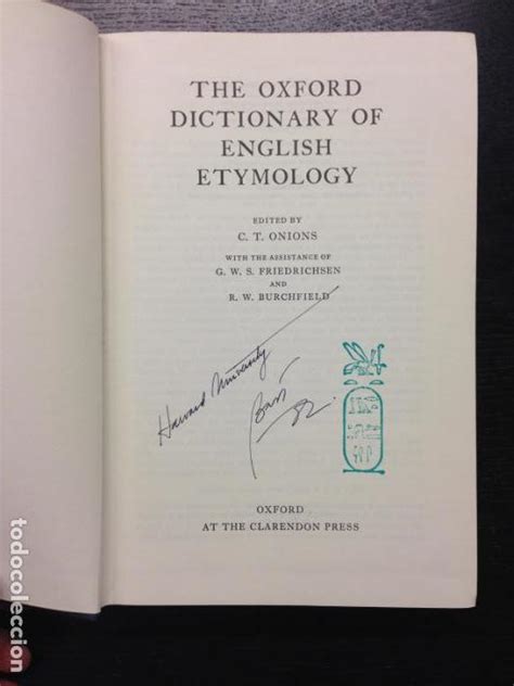 The oxford dictionary of english etymology, 197 - Vendido en Subasta - 130264114