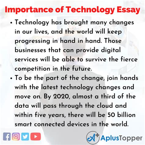 Importance of Technology Essay | Essay on Importance of Technology for Students and Children in ...