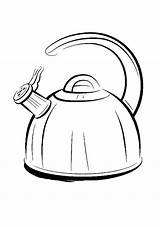 Online coloring pages kettle Coloring For Kids sketch template