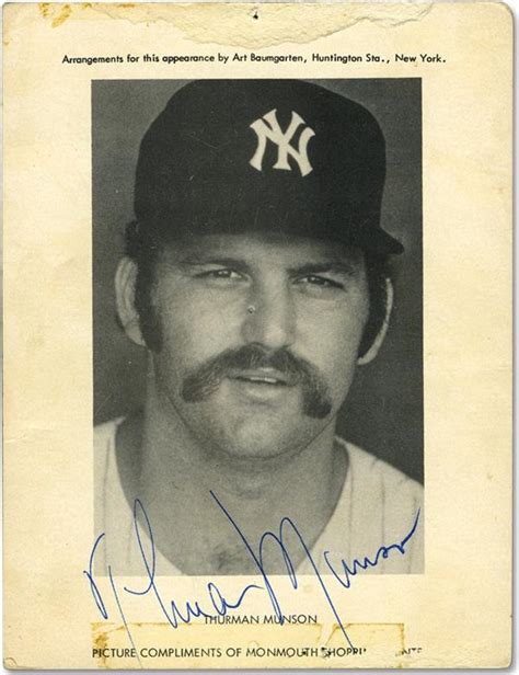 Thurman Munson Signed Photo