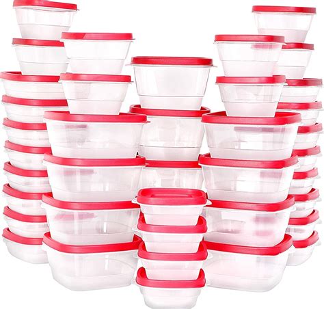 80 Piece Plastic Food Storage Container Set [40 Container and 40 Lids] – Kichly