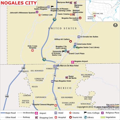 Nogales Map | City Map of Nogales | Nogales, Map, City