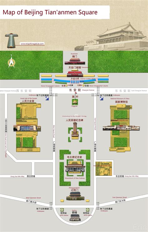 Beijing Tiananmen Square Map - Maps of Beijing