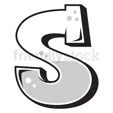 Graffiti Letter S Cartoon Vector Clipart - FriendlyStock