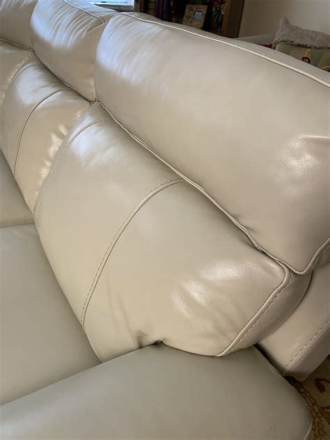 Cream L-Shape Sectional with Recliners and Cupholders (FREE Delivery) by Man Wah for Sale in ...