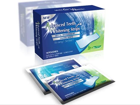 Shipping Free ( 50 bags/lot) 6 percent hydrogen peroxide teeth tooth whitening strips with 6% HP ...