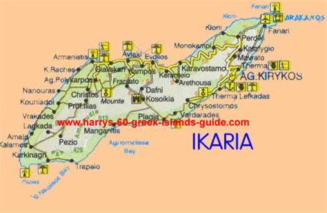 Map & Synopsis: Greek Island of Ikaria (Dodecanese)