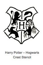 Hogwarts Crest Pumpkin Stencil