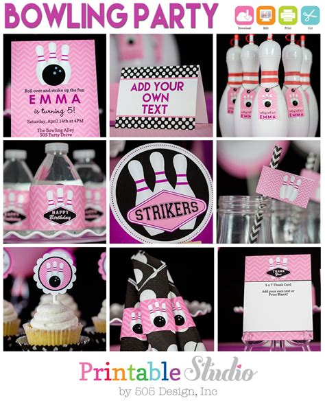 Bowling Party Decorations Girls Bowling Birthday Party - Etsy