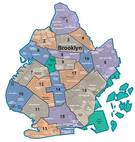 Map of NYC 5 boroughs & neighborhoods