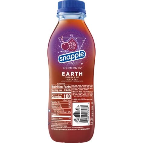 Snapple Elements Earth Cherry & Fig Black Iced Tea Bottle, 15.9 fl oz ...