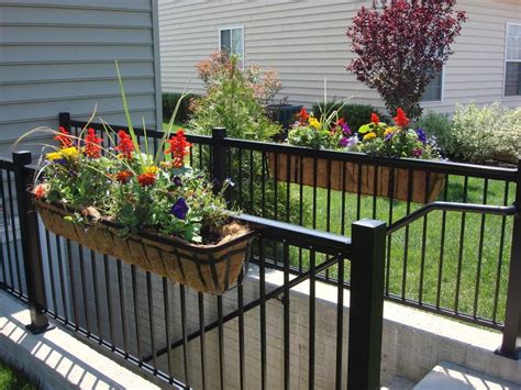 Railing planters | Balcony planters, Deck railing planters, Balcony ...