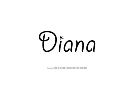 Diana Name Tattoo Designs