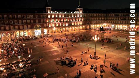 Plaza Mayor Night Ambience & Panoramic, Madrid - YouTube