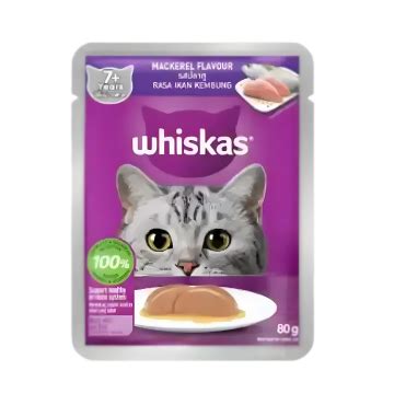 Whiskas Pouch 7+ With Mackerel 80g | CatSmart Singapore