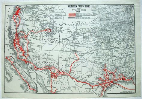 the weaker party: The routes of the Southern Pacific RR as of 1925