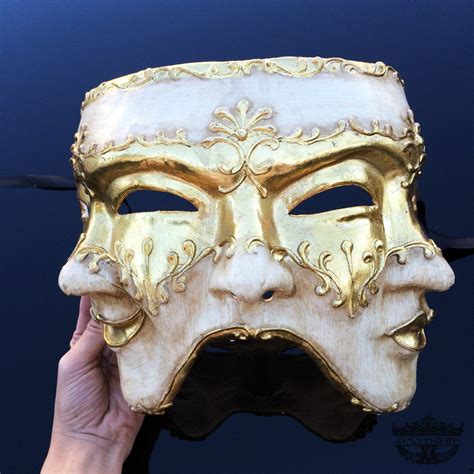 Mens Masquerade Mask Three Face Mask Mardi Gras Mask