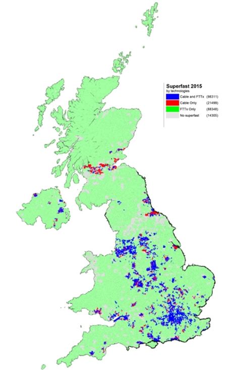 UK Map Suggests Superfast Broadband Coverage Still on Target for 2015 - ISPreview UK