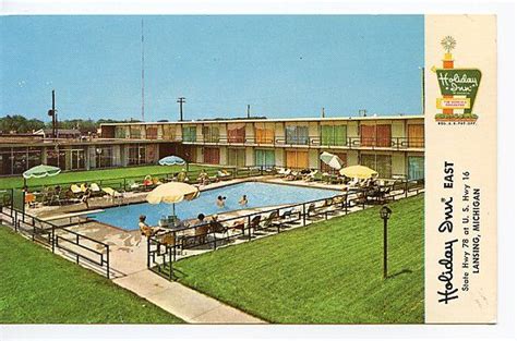 Holiday Inn motel, Lansing, Michigan - swimming pool 1960's | Going on holiday, Holiday inn ...