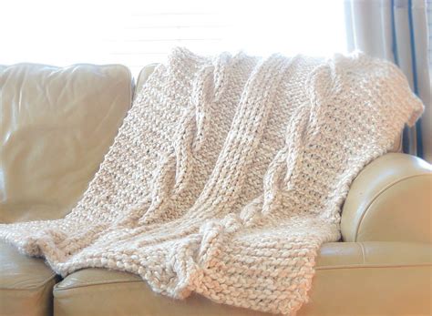 Cable Knit Afghan Pattern Easy Free – Mama In A Stitch