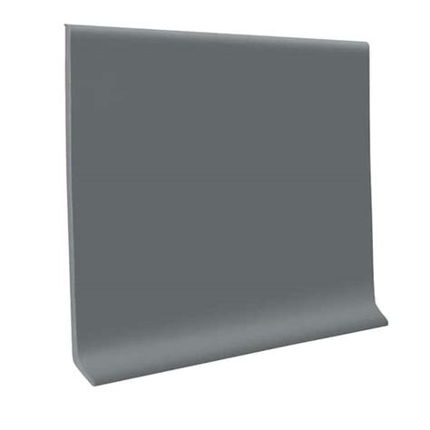 WALLBASE Dark Gray 4 in. x 48 in. x 0.080 in. Vinyl Laminate Wall Cove ...