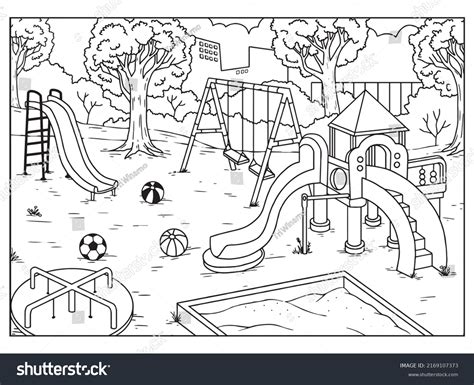 2,186 Playground Coloring Page Images, Stock Photos & Vectors ...