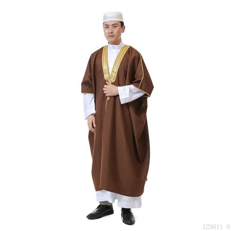 Men Muslim Linen Robe Middle East Islamic Thobe Kaftan Arab Jubba Male Traditional Ethnic Abaya ...